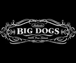 Big Dogs Chest Stripe|100% Attitude Chest Stripe T-Shirt