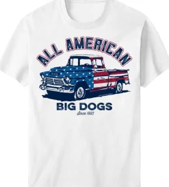 Big Dogs Patriotic|Hobby|All American Truck T-Shirt