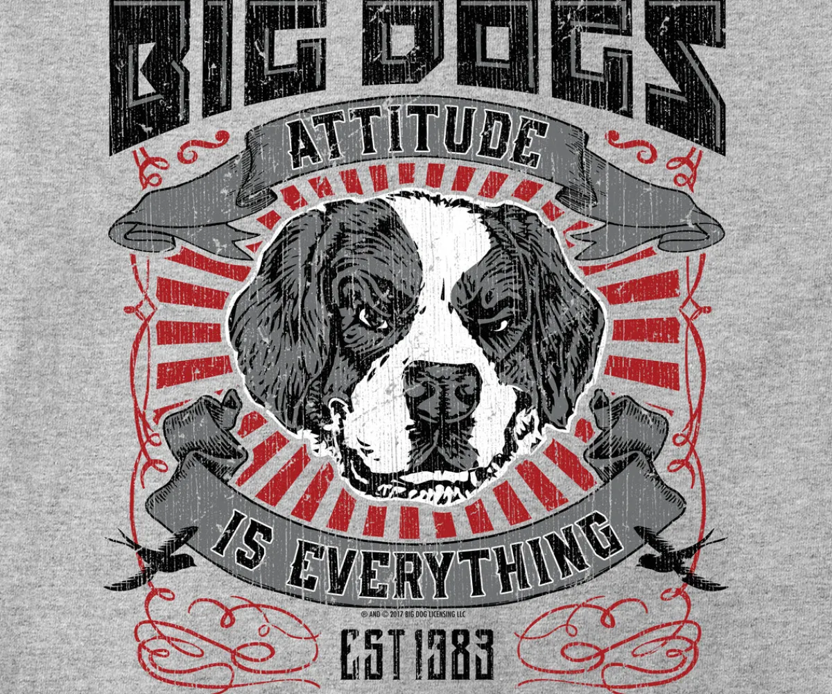 Big Dogs Long Sleeve Tees|Attitude Label Long Sleeve T-Shirt