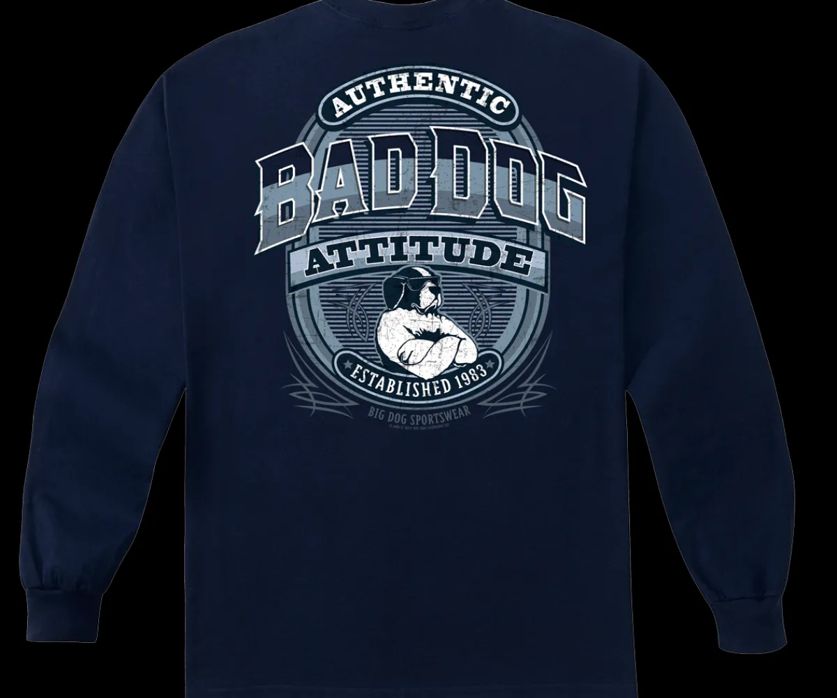 Big Dogs Long Sleeve Tees|Bad Dog Attitude Since 83 Long Sleeve T-Shirt
