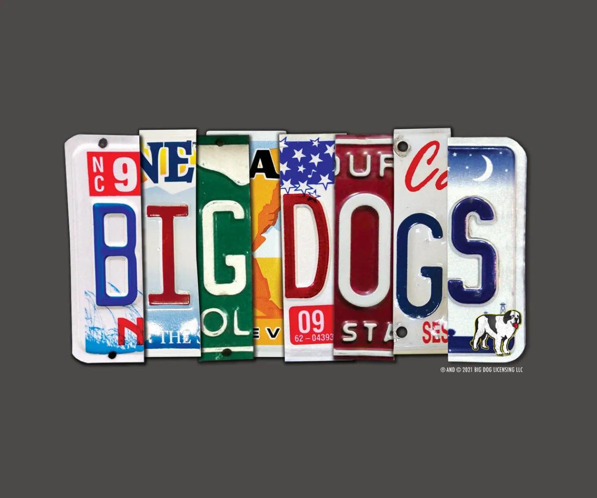 Big Dogs Logo Tees|Bd License Plate T-Shirt