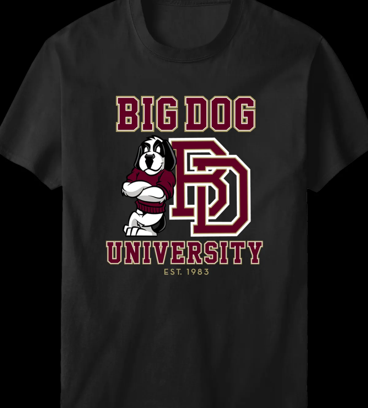 Big Dogs Sports|Bd University Burgundy Gold T-shirt