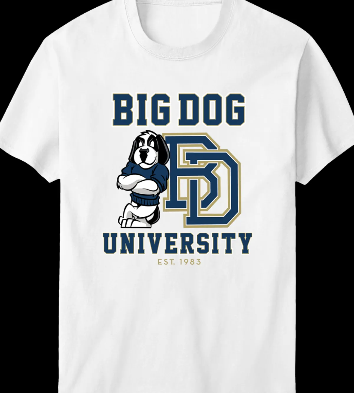 Big Dogs Sports|Bd University Navy Gold T-shirt