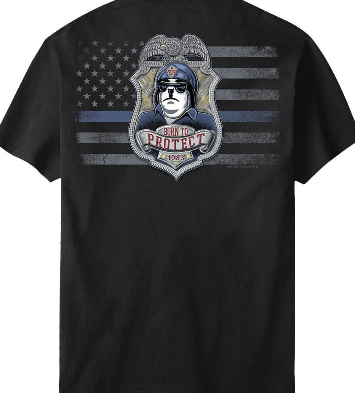 Big Dogs Occupation|Patriotic|BDPD Born To Protect Police T-Shirt