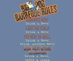 Big Dogs Food & Drink|Hobby|Big Dog BBQ Rules T-Shirt