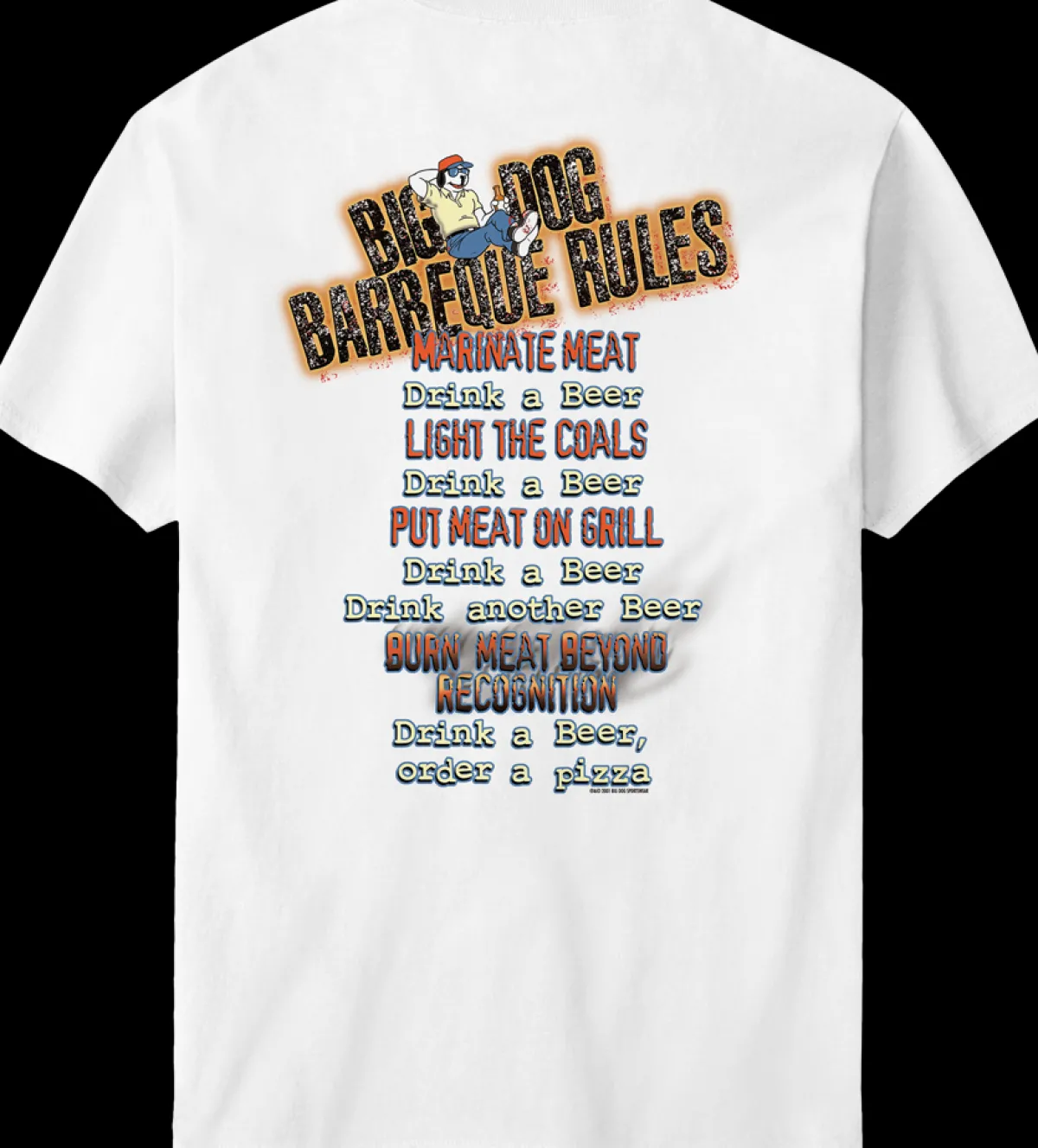 Big Dogs Food & Drink|Big Dog BBQ Rules T-Shirt