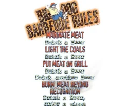 Big Dogs Food & Drink|Big Dog BBQ Rules T-Shirt