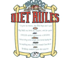 Big Dogs Humor|Big Dog Diet Rules T-Shirt
