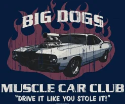 Big Dogs Hobby|Big Dog Muscle Car Club T-Shirt