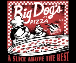 Big Dogs Food & Drink|Pizza T-Shirt