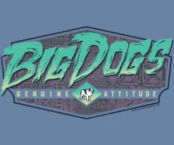 Big Dogs Logo Tees|Retro Batik T-Shirt