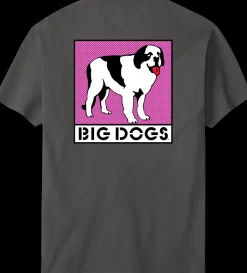 Big Dogs Logo Tees|Box Logo Pink T-Shirt
