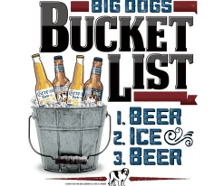 Big Dogs Food & Drink|Parody|Bucket List Beers T-Shirt