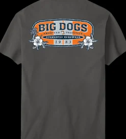 Big Dogs Logo Tees|Hibiscus Batik T-Shirt