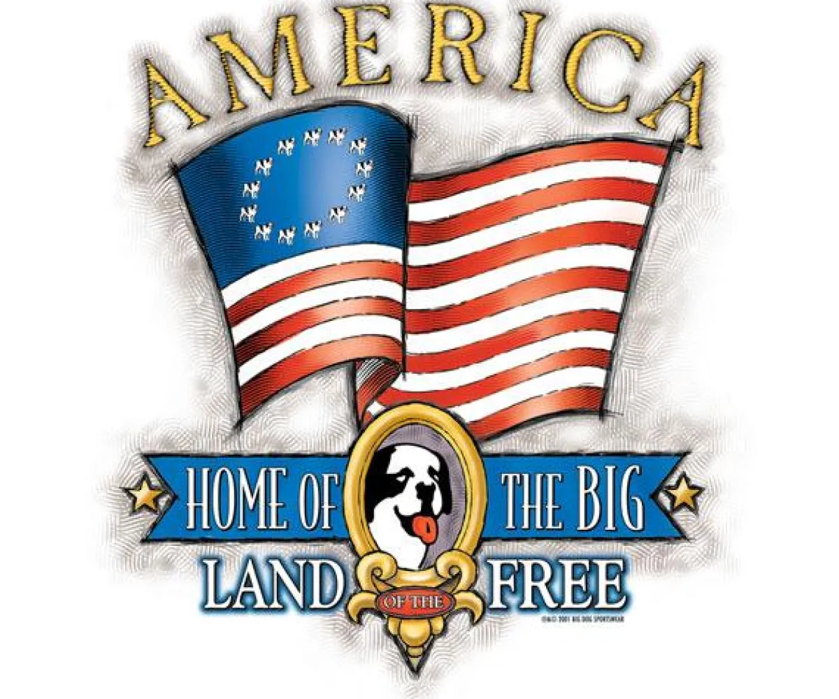 Big Dogs Patriotic|Big Attitude|Home Of The Big T-Shirt