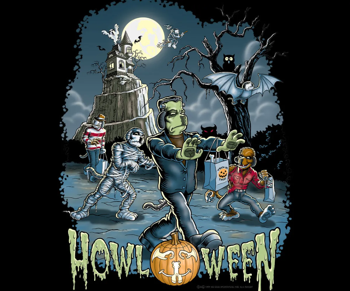 Big Dogs Humor|Parody|Howl-O-Ween T-Shirt