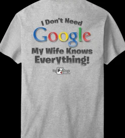 Big Dogs Humor|I Do Not Need Google T-Shirt