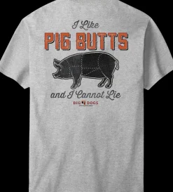 Big Dogs Food & Drink|Humor|I Like Pig Butts BBQ T-Shirt