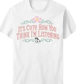 Women Big Dogs Women's Tees|Big Attitude|It Is Cute How You Think I Am Listening T-Shirt
