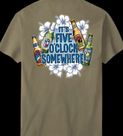 Big Dogs Food & Drink|It Is Five O Clock Somewhere T-Shirt