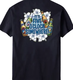 Big Dogs Food & Drink|Classic|It Is Five O Clock Somewhere T-Shirt
