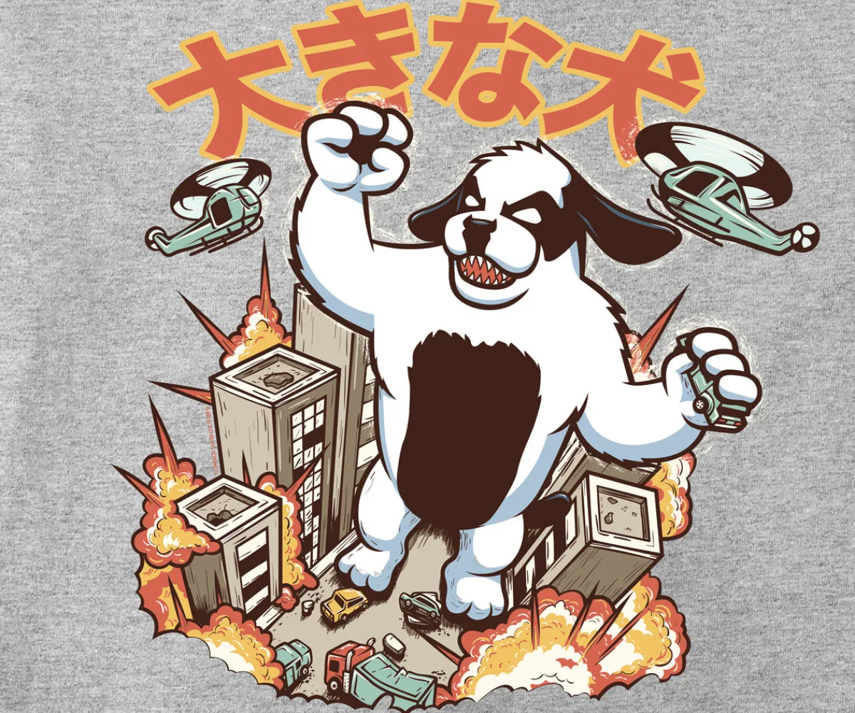 Big Dogs Humor|Parody|Kaiju Dog T-shirt