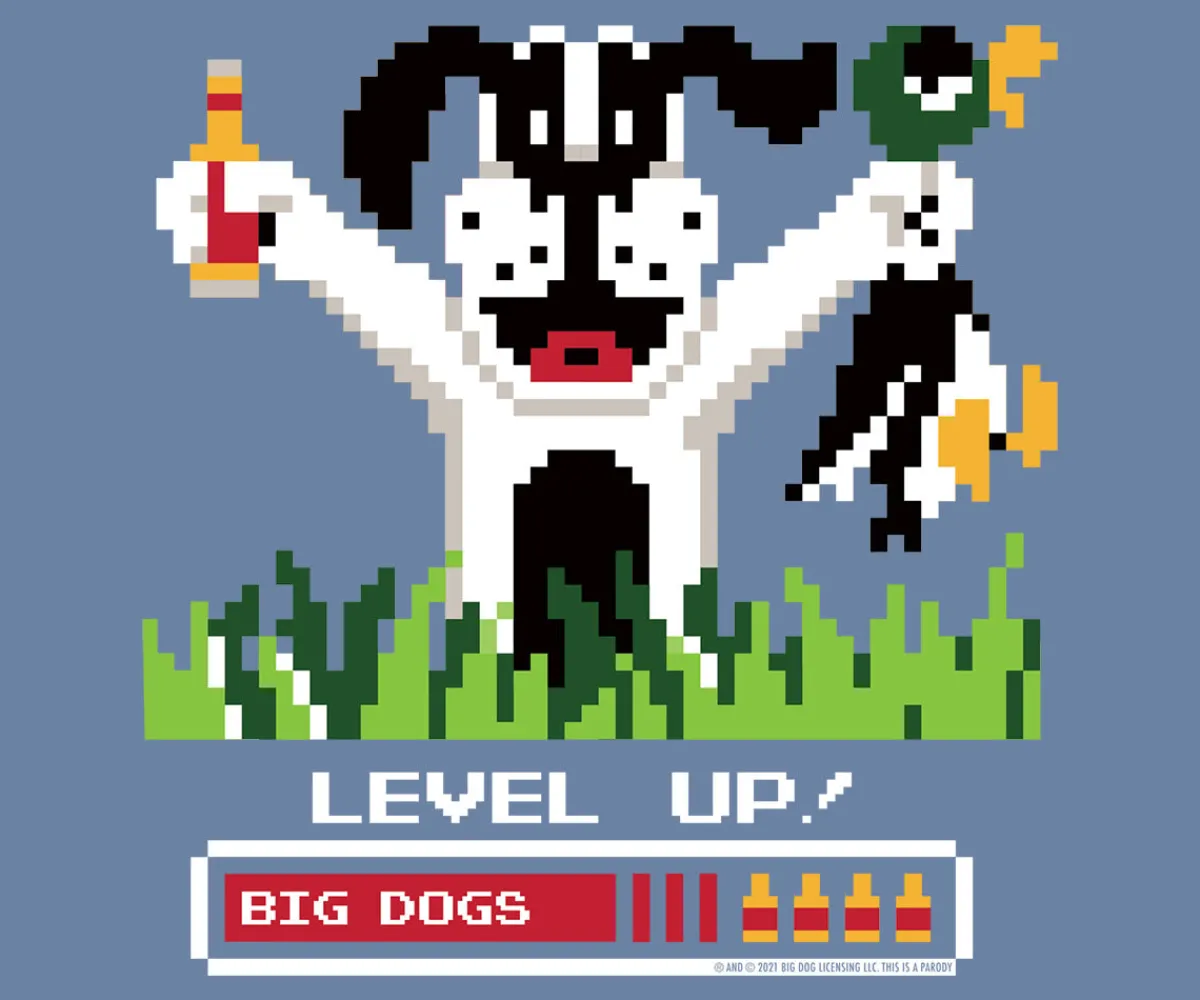 Big Dogs Food & Drink|Hobby|Level Up T-Shirt