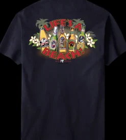 Big Dogs Food & Drink|Parody|Lifes a Beach T-Shirt