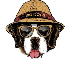 Big Dogs Big Attitude|Panama Dog T-shirt
