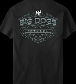 Big Dogs Logo Tees|Pinstripe Original T-Shirt