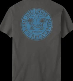 Big Dogs Dept Of Relaxation|Relaxation Badge Denim T-shirt