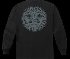 Big Dogs Long Sleeve Tees|Relaxation Badge Long Sleeve T-shirt