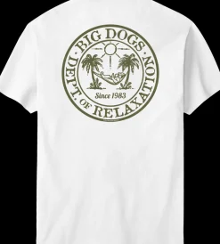 Big Dogs Dept Of Relaxation|Relaxation Badge Olive T-shirt