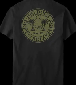 Big Dogs Dept Of Relaxation|Relaxation Badge Olive T-shirt