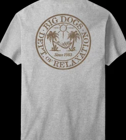 Big Dogs Dept Of Relaxation|Relaxation Badge Tan T-shirt