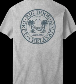 Big Dogs Dept Of Relaxation|Relaxation Badge T-shirt