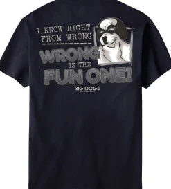 Big Dogs Humor|Right From Wrong T-Shirt