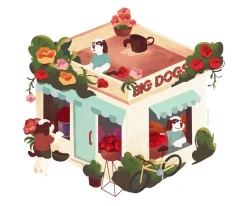Women Big Dogs Women's Tees|Roses Flower Shop T-shirt