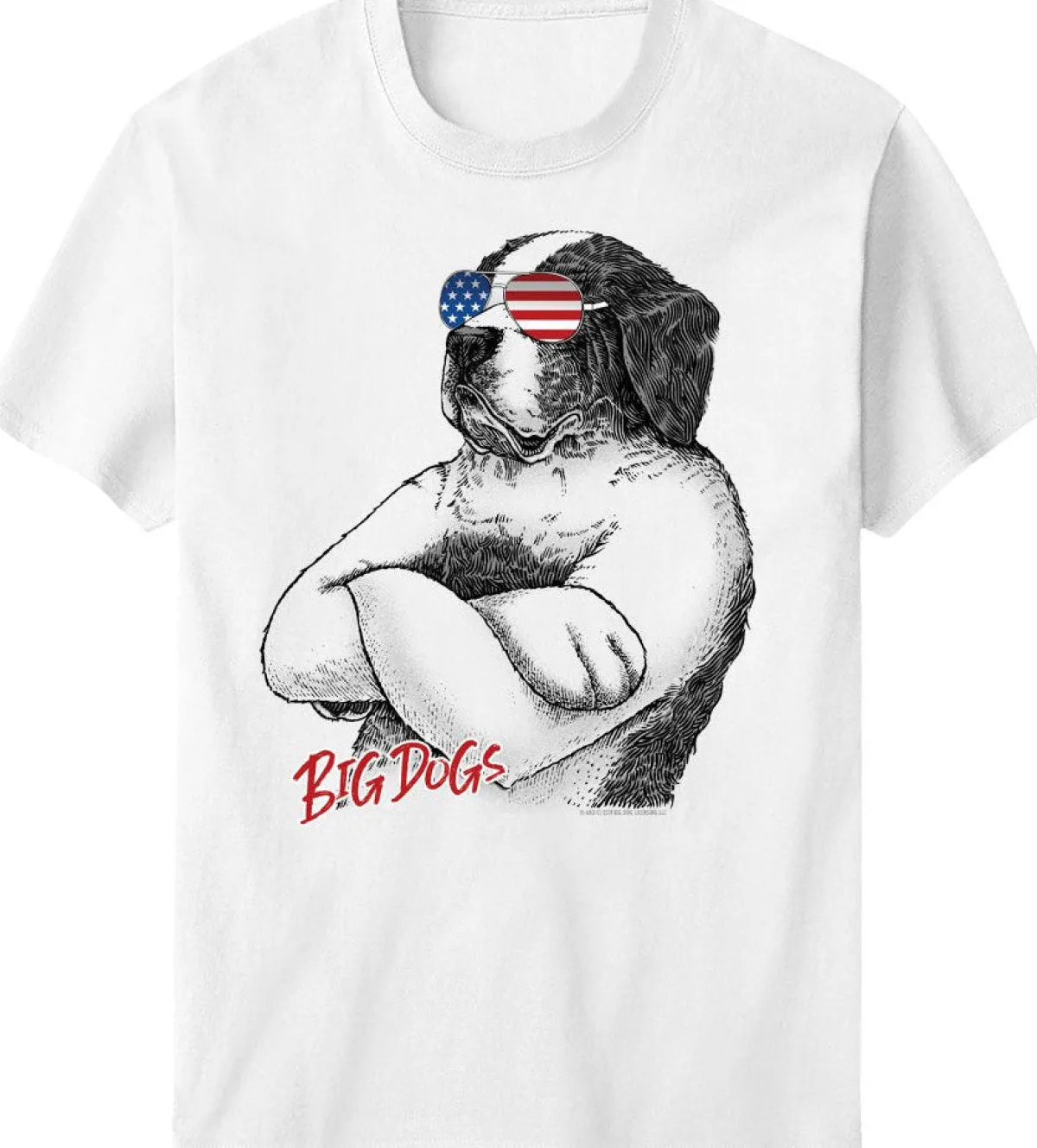 Big Dogs Patriotic|Big Attitude|Stars & Stripes Bad Dog T-Shirt