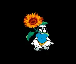 Women Big Dogs Women's Tees|Sunflower Dog T-shirt