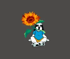 Women Big Dogs Women's Tees|Sunflower Dog T-shirt