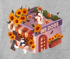 Women Big Dogs Women's Tees|Sunflowers Flower Shop T-shirt
