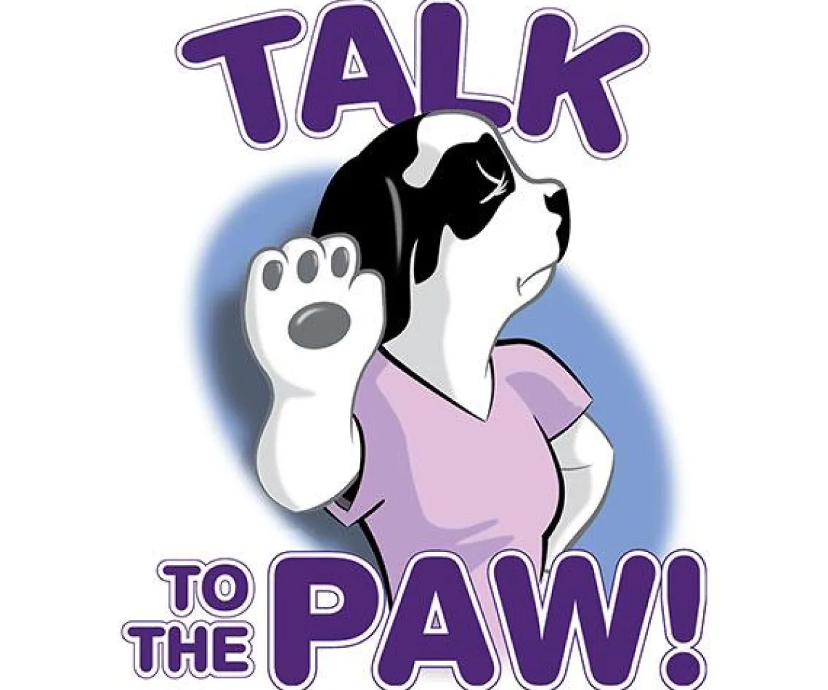 Women Big Dogs Women's Tees|Big Attitude|Talk To The Paw Front T-Shirt
