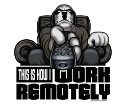 Big Dogs Humor|Work Remotely T-shirt