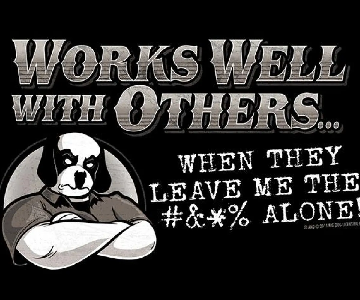 Big Dogs Occupation|Big Attitude|Works Well With Others T-Shirt