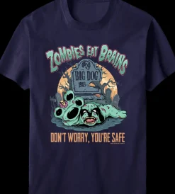 Big Dogs Humor|Zombies Eat Brains T-shirt